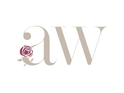 Logo andrea winkler mit einer kleine Rose